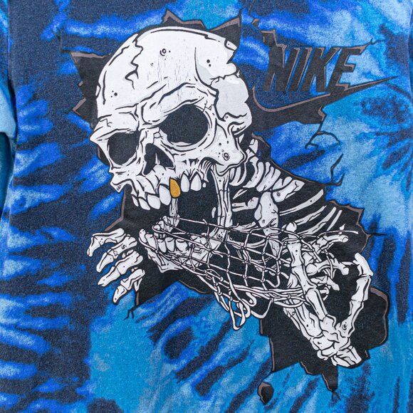 NIKE Skeleton Tie Dye Basketball T-Shirt Small Y2K Streetwear Skater - Picture 4 of 11